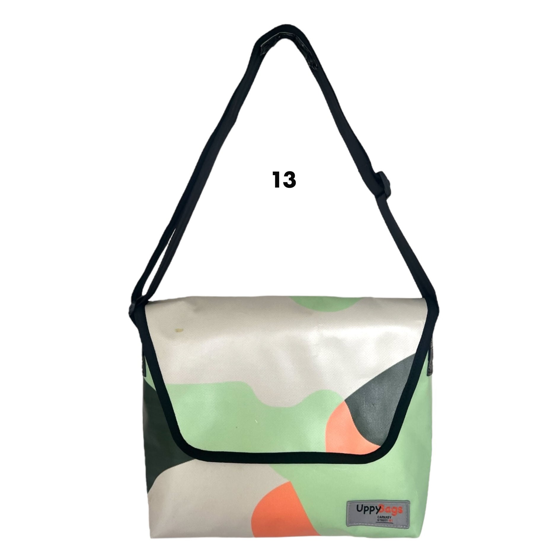 Recycled from scaffold banner shoulder bag