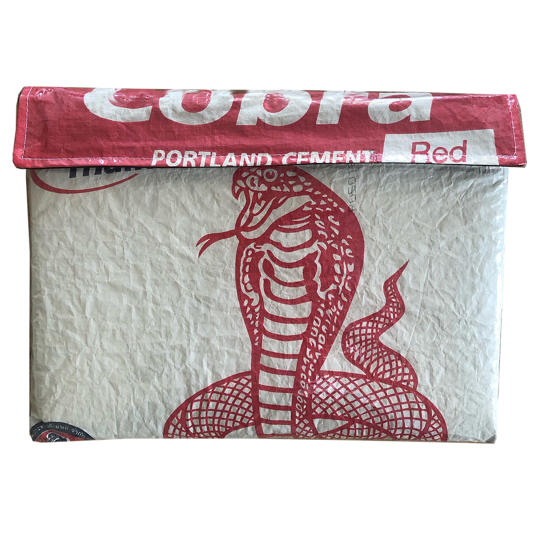 Red and white bag with a cobra design and 'Portland Cement' text on a white background Laptop cover