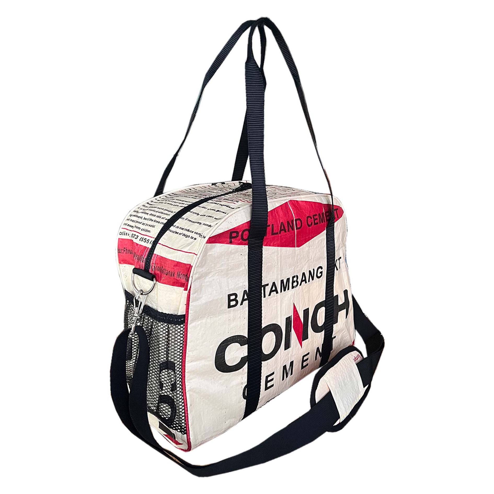 Recycled material double bags with animal prints