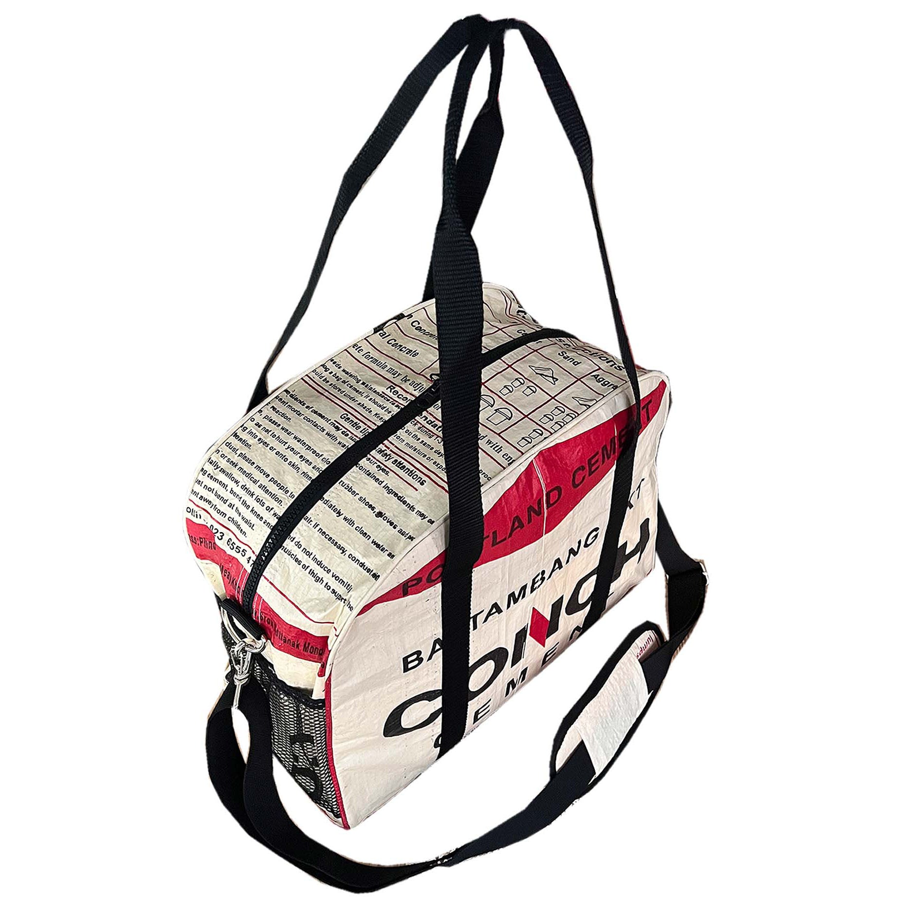 Recycled material double bags with animal prints