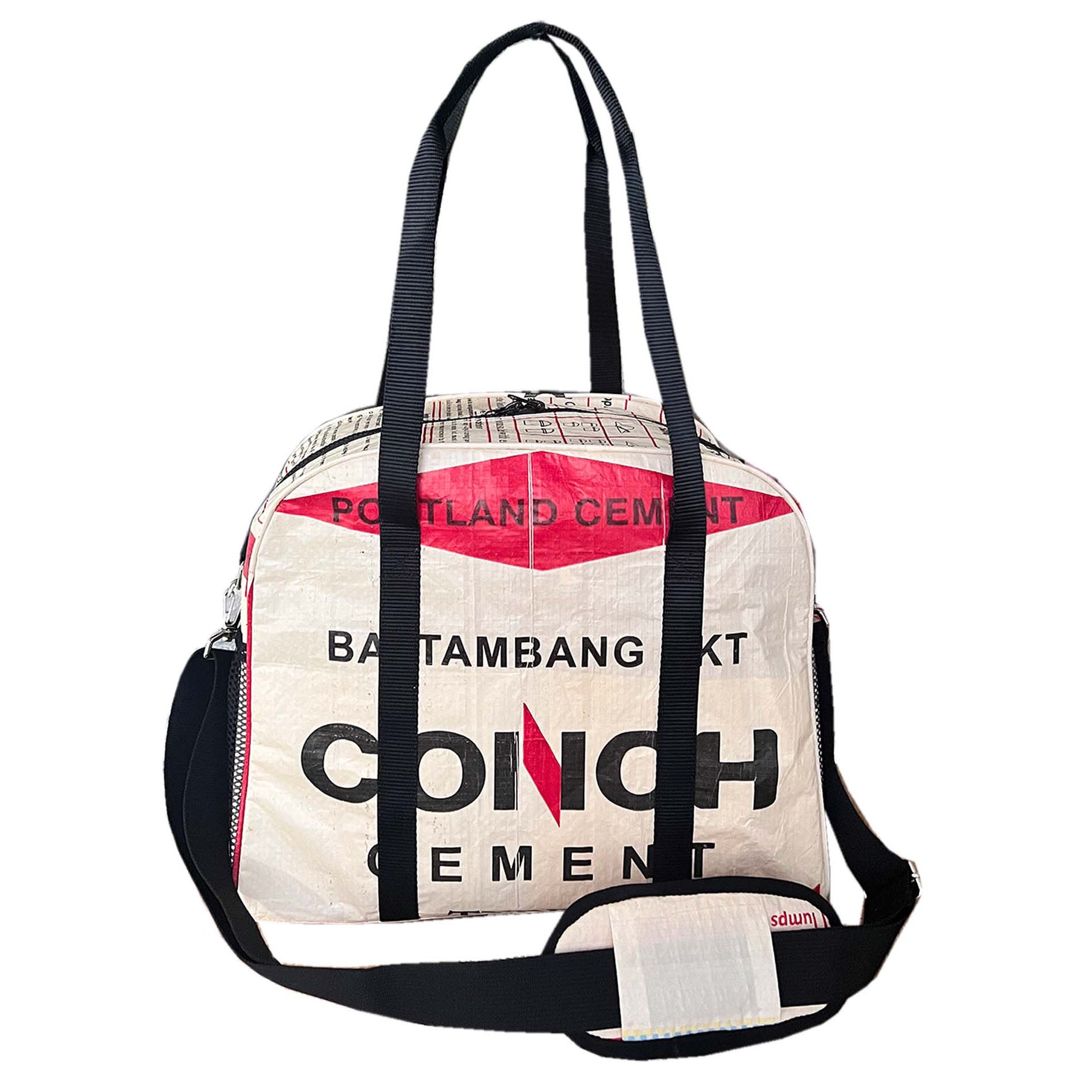 Recycled material double bags with animal prints
