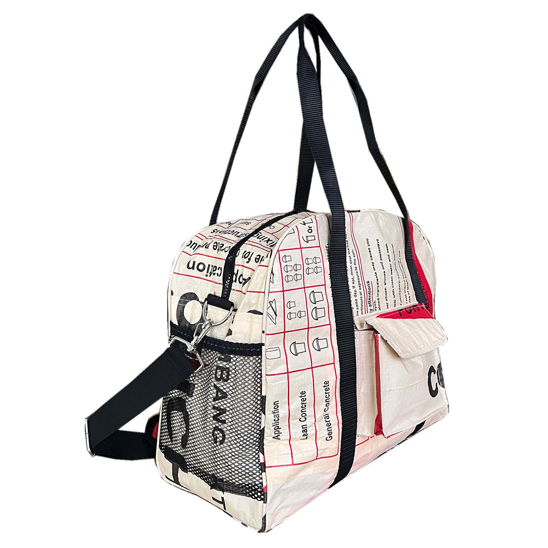 Recycled material double bags with animal prints