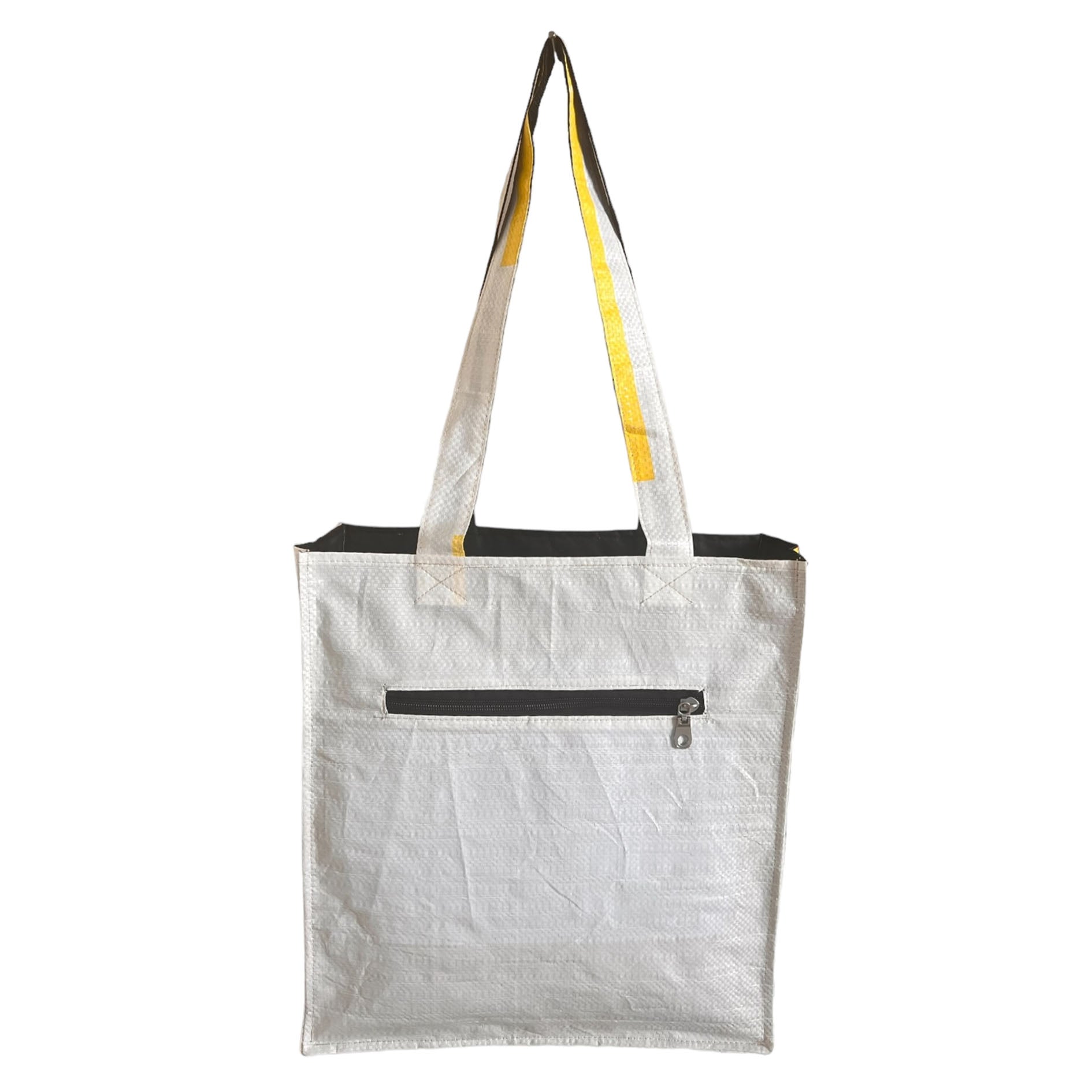 RECYLED MATERIAL SHOULDER BAG WITH HAPPY ELEPHANT PRINT