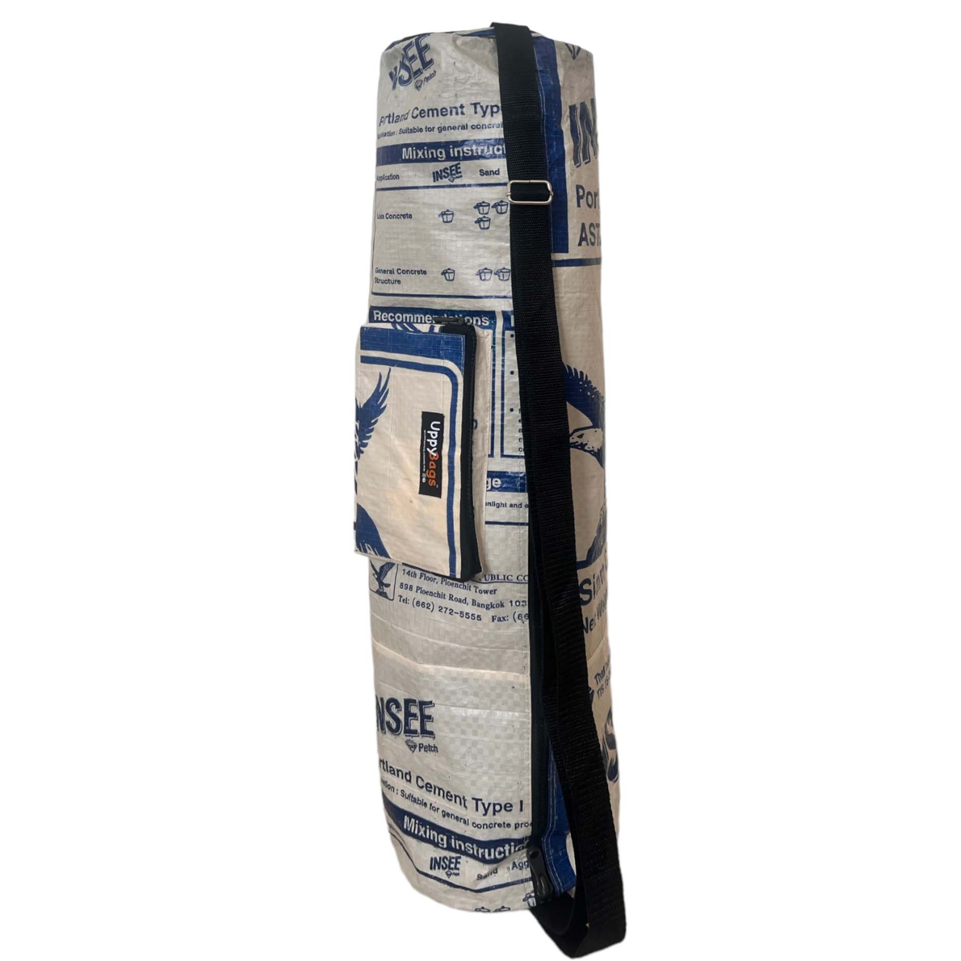 Upcycled materiał bag yoga bags with colourful print