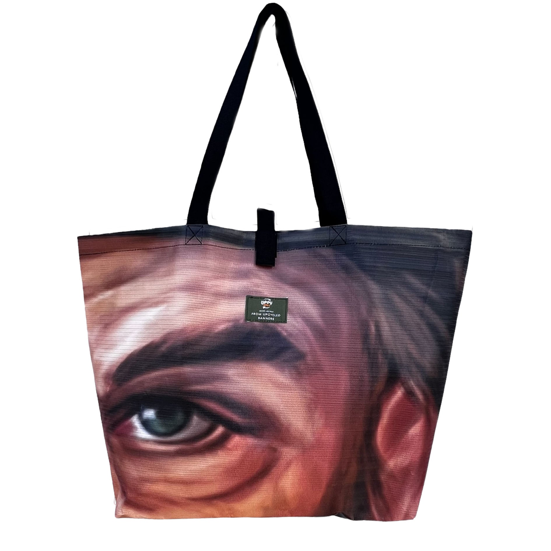 recycled banner large fashion shopper, recycled beach bag