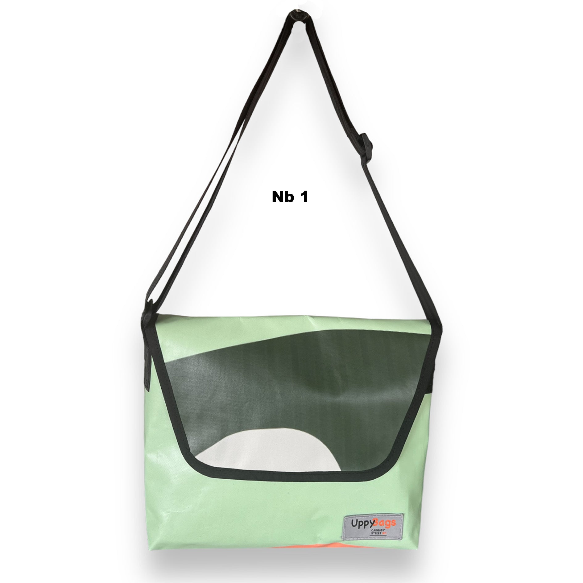 Recycled from building banners bag. Carnaby str messanger bags