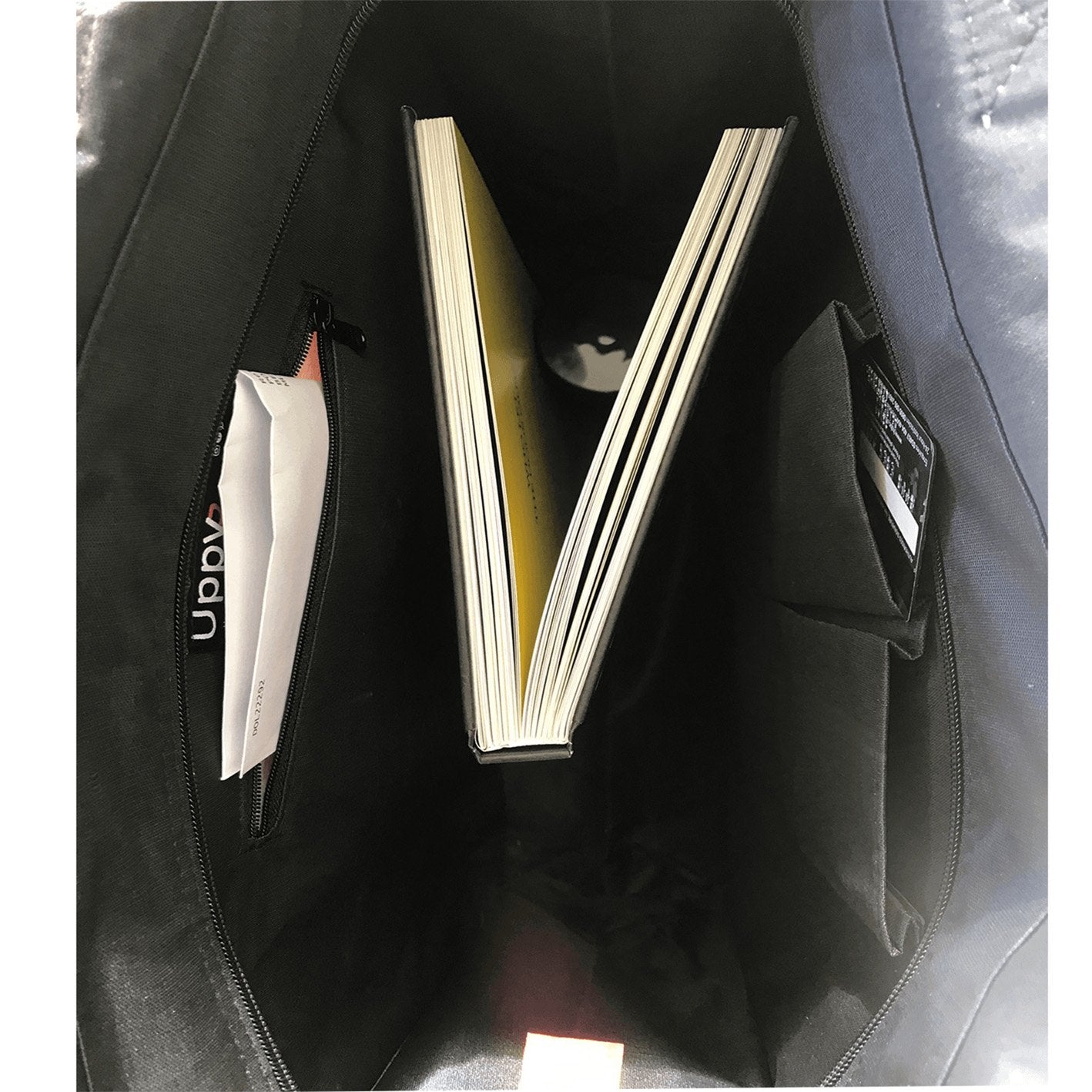 Recycled material multicolour tote bag with zip, recycled material tote bag, eco friendly tote bag UppyBags