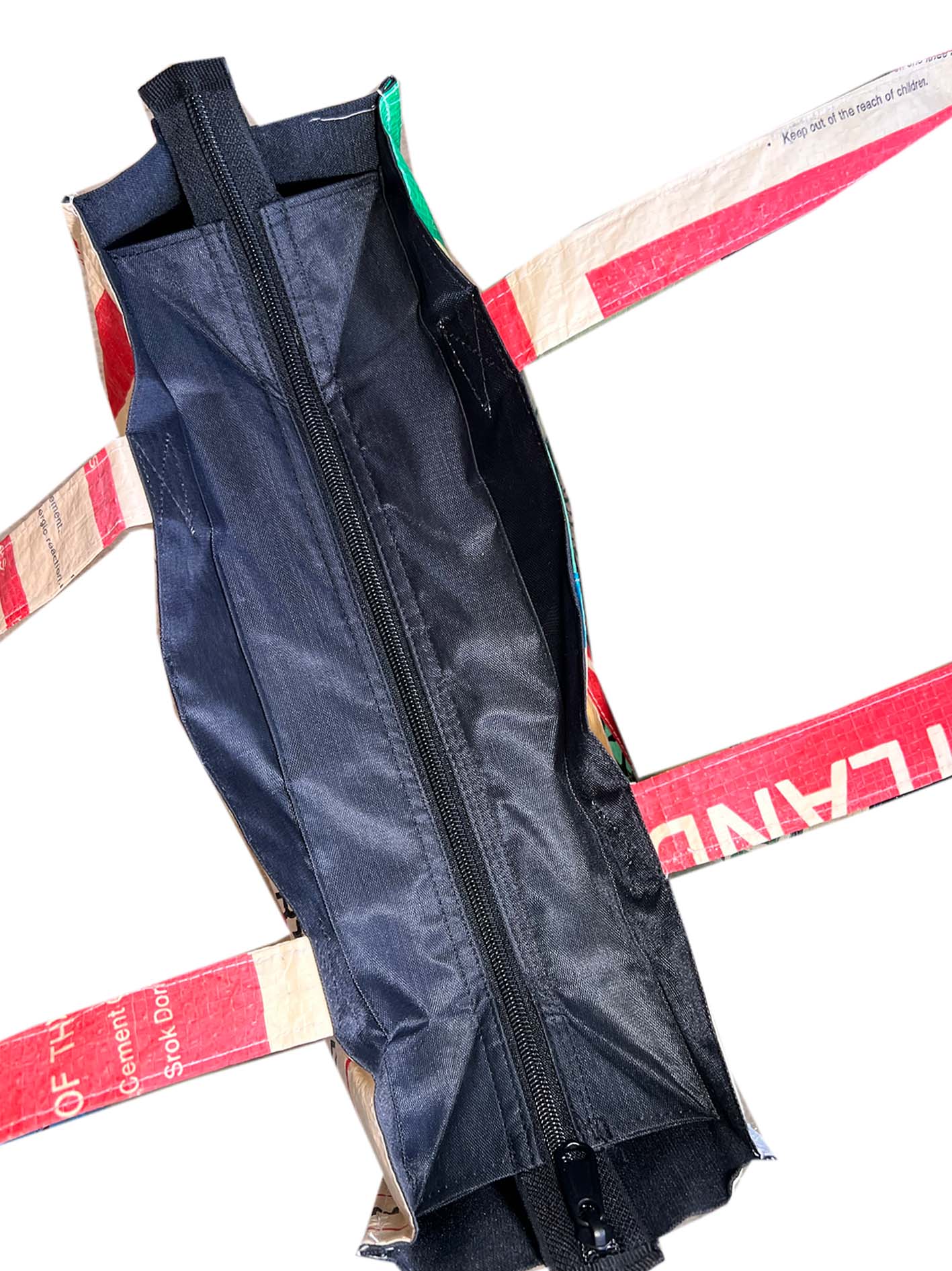 Recycled material tote with zip, recycled material tote bag with camel print, sustainable bag by UppyBags