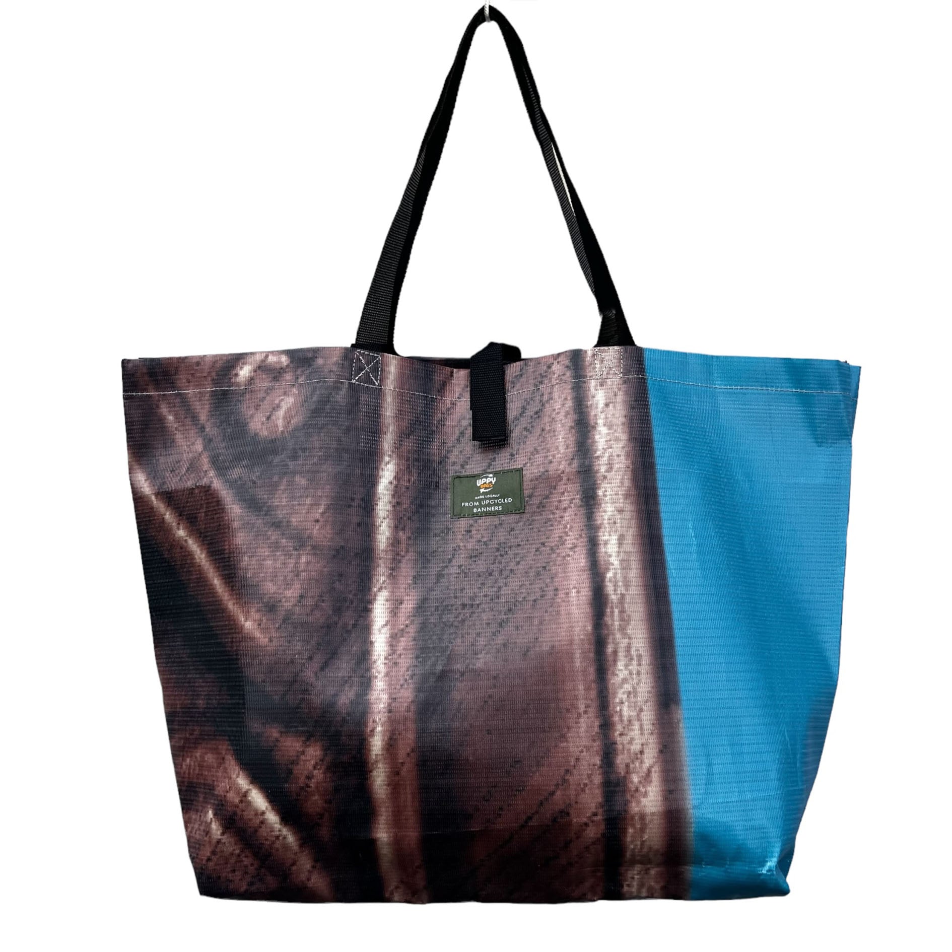 recycled banner large fashion shopper, recycled beach bag