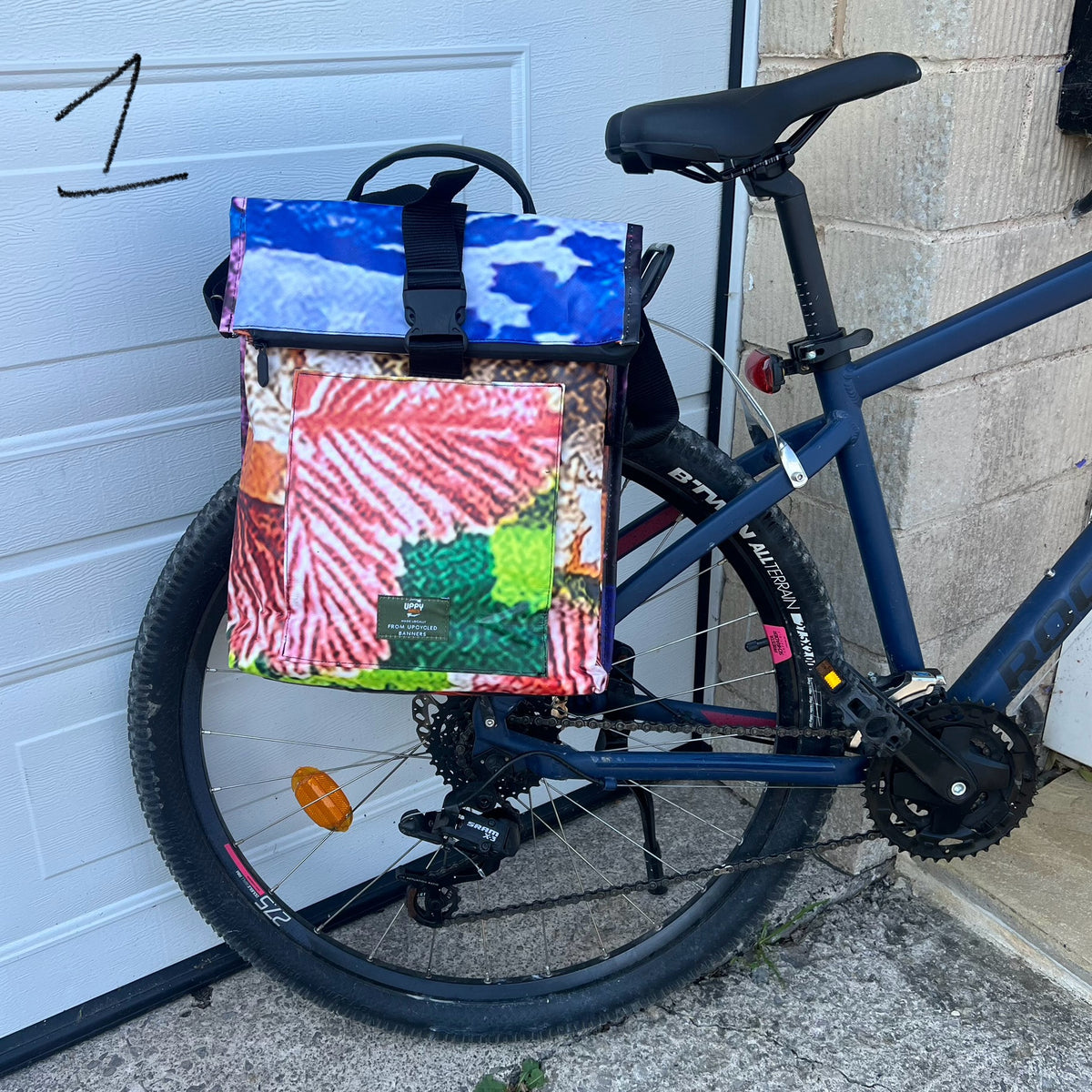 Up-cycled waterproof bicycle bags Selby