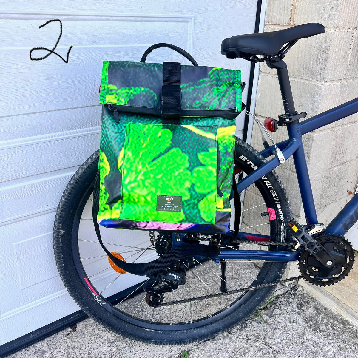 Up-cycled waterproof bicycle bags Selby