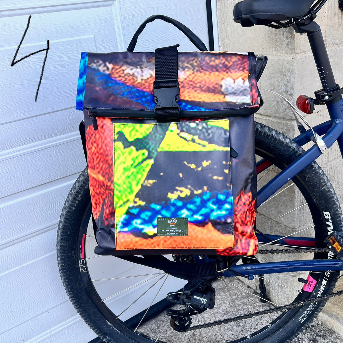 Up-cycled waterproof bicycle bags Selby