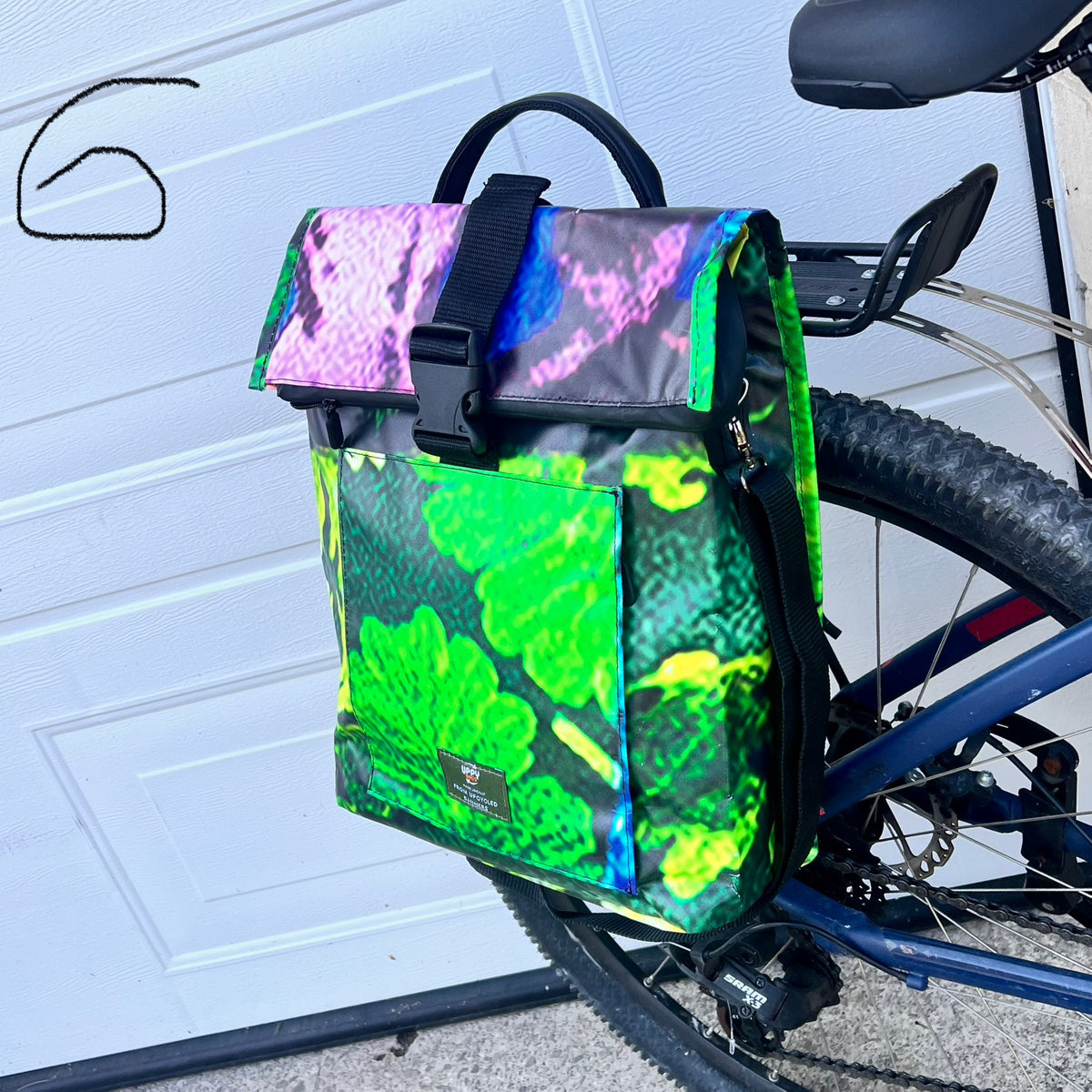 Up-cycled waterproof bicycle bags Selby