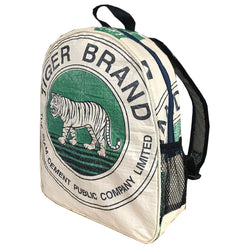 Small backpack with tiger print