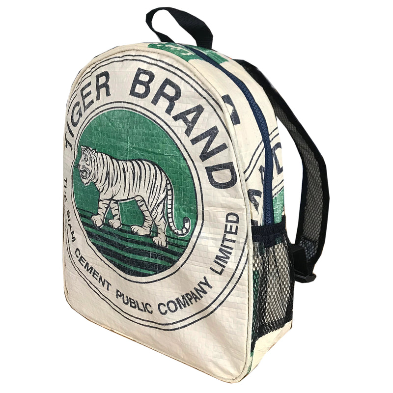 Small backpack with tiger print