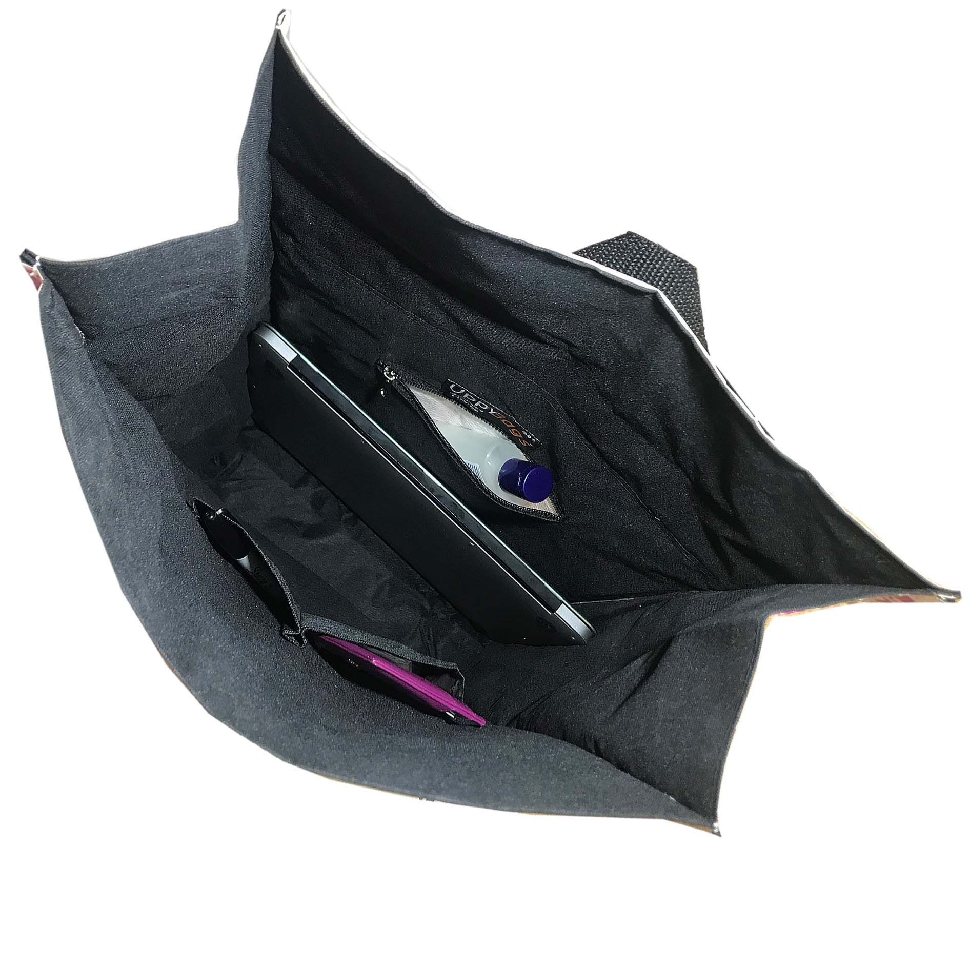 recycled material roll-top backpack with camel. Ethically made sustainable rucksack by UppyBags