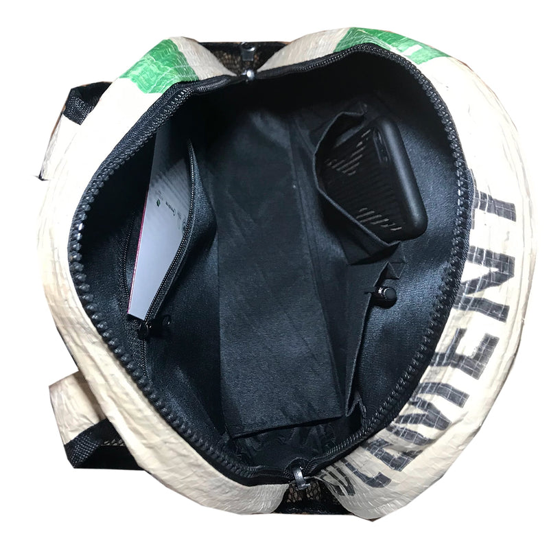 Recycle material small funky backpack  UppyBags